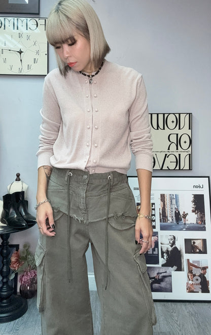 Front buttons knit top