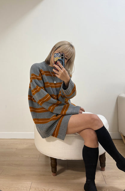 Striped knit set #00150