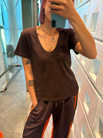 Big v neck tee #00811