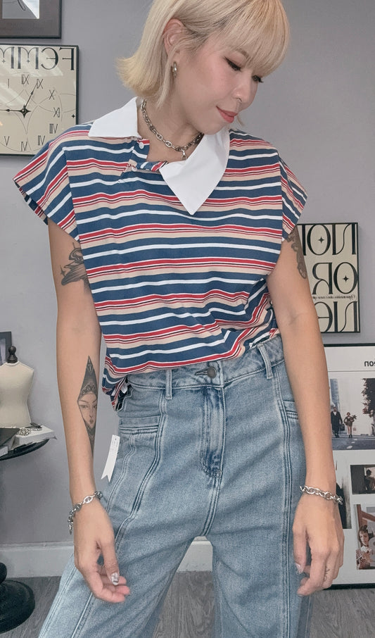 (-30%off)striped Polo