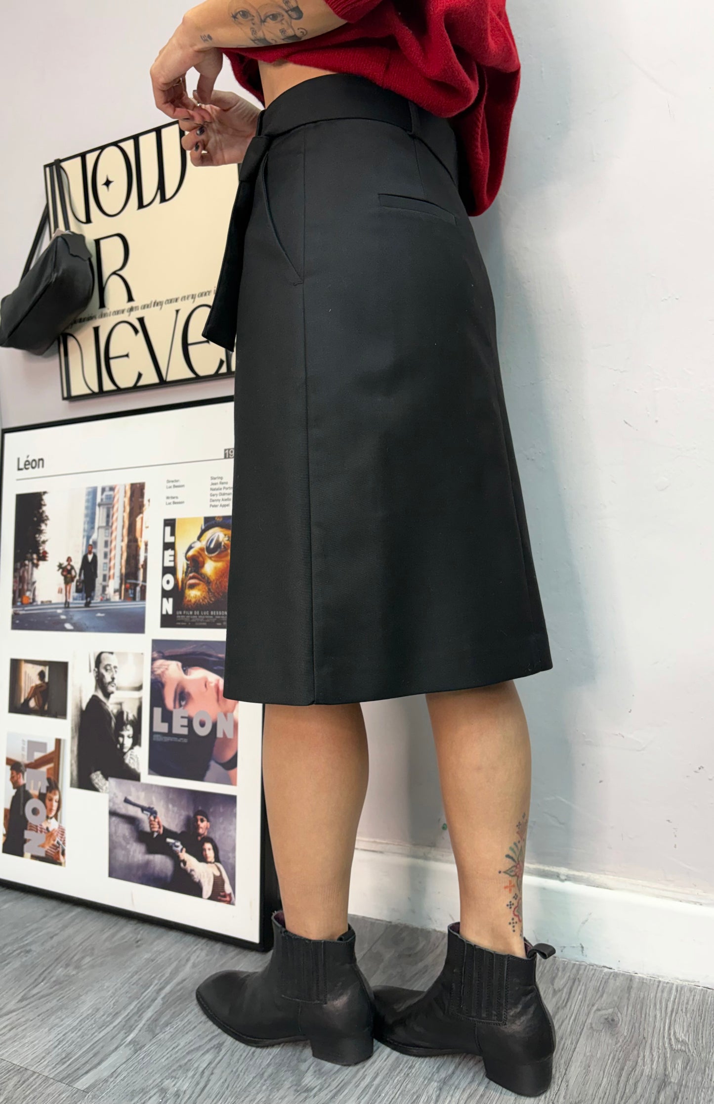 With belt skirt #00253