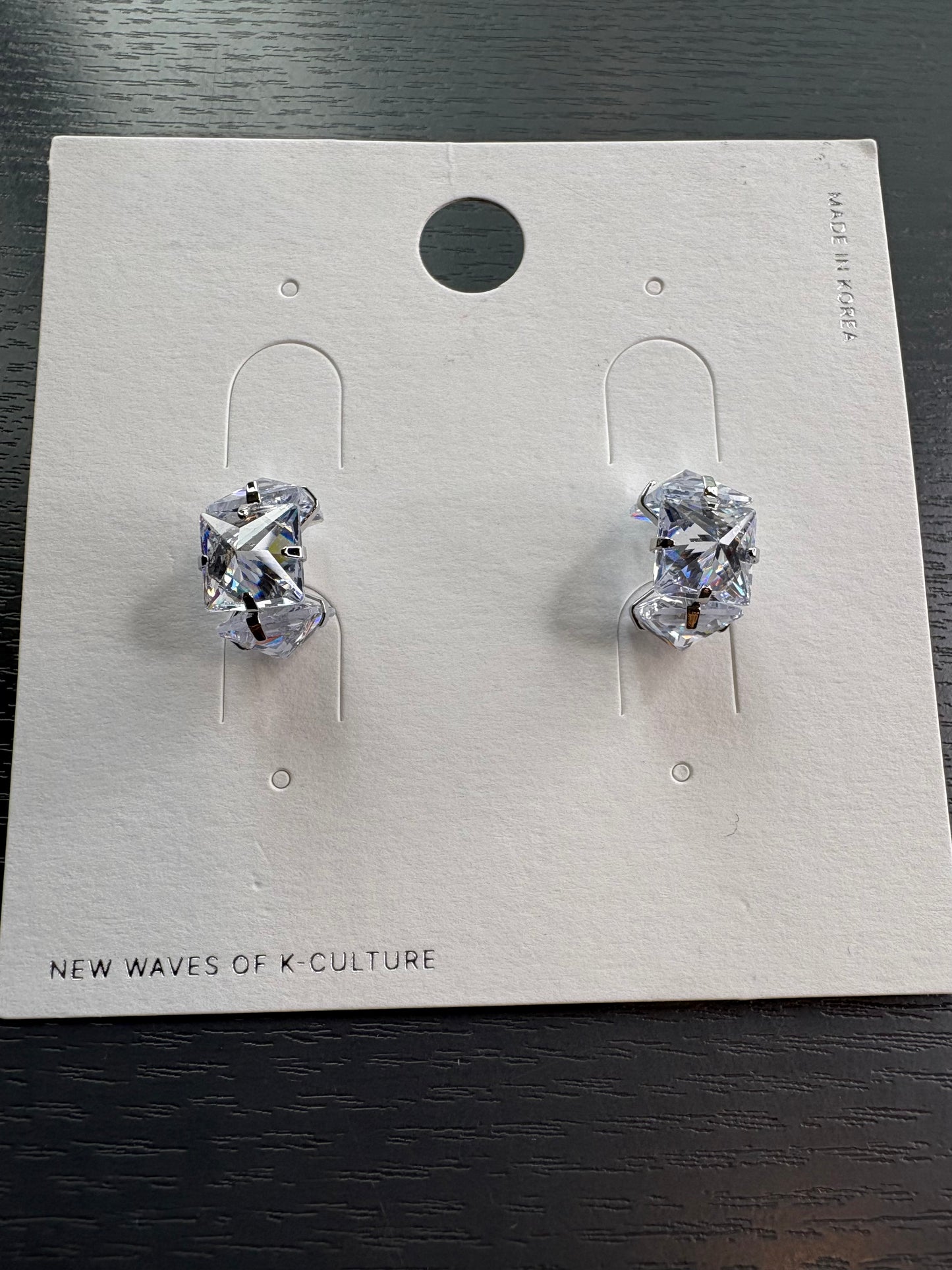 Square shaped hoop earrings