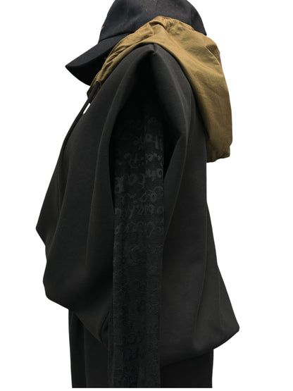 Two tone vest hoodie