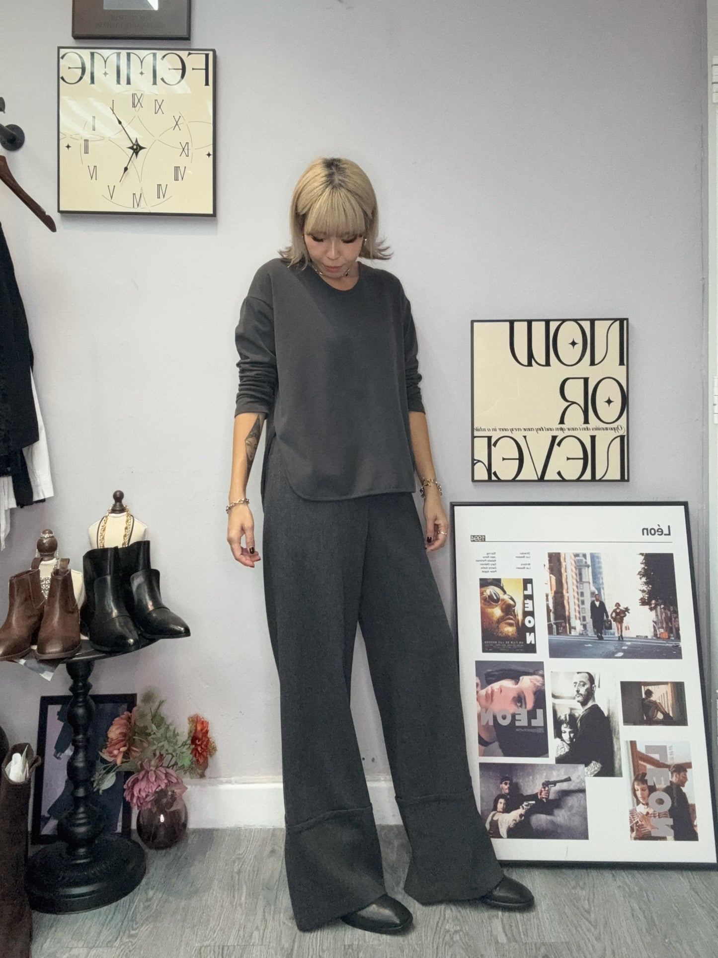 Round neck cotton tee #00012