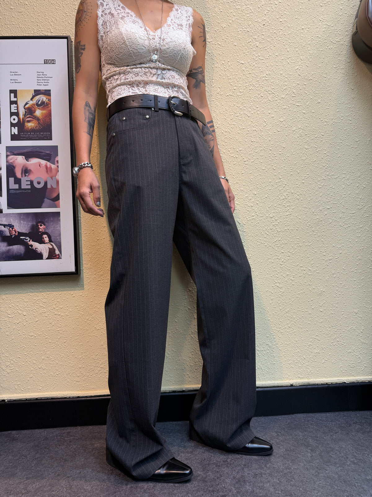 Low waist Striped pants #00858