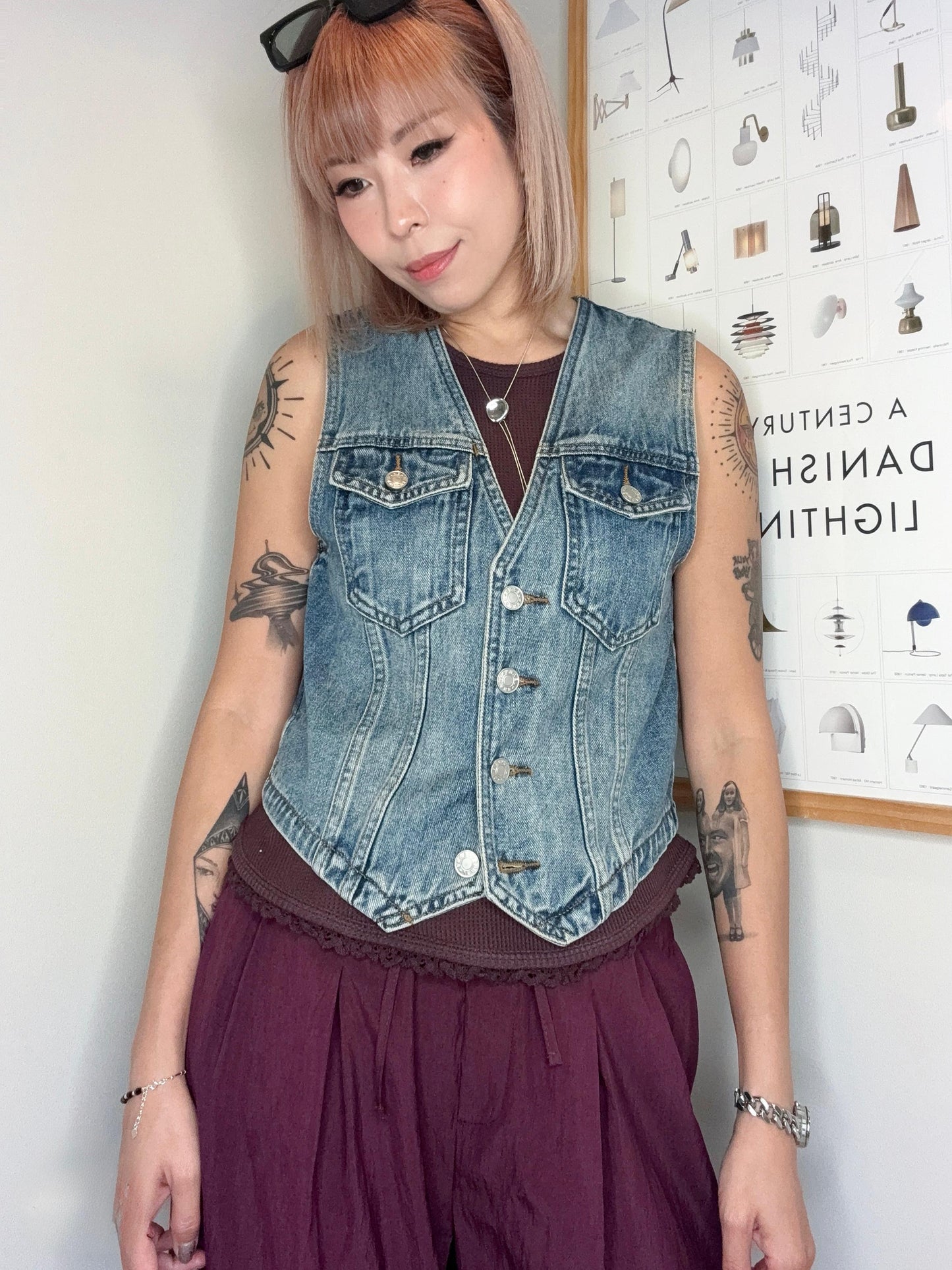 Denim vest outer #00702