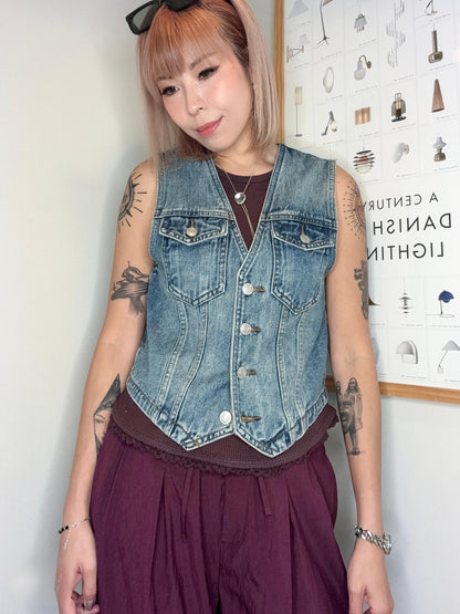 Denim vest outer #00702