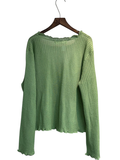 Big v neck knit cardigan #00503