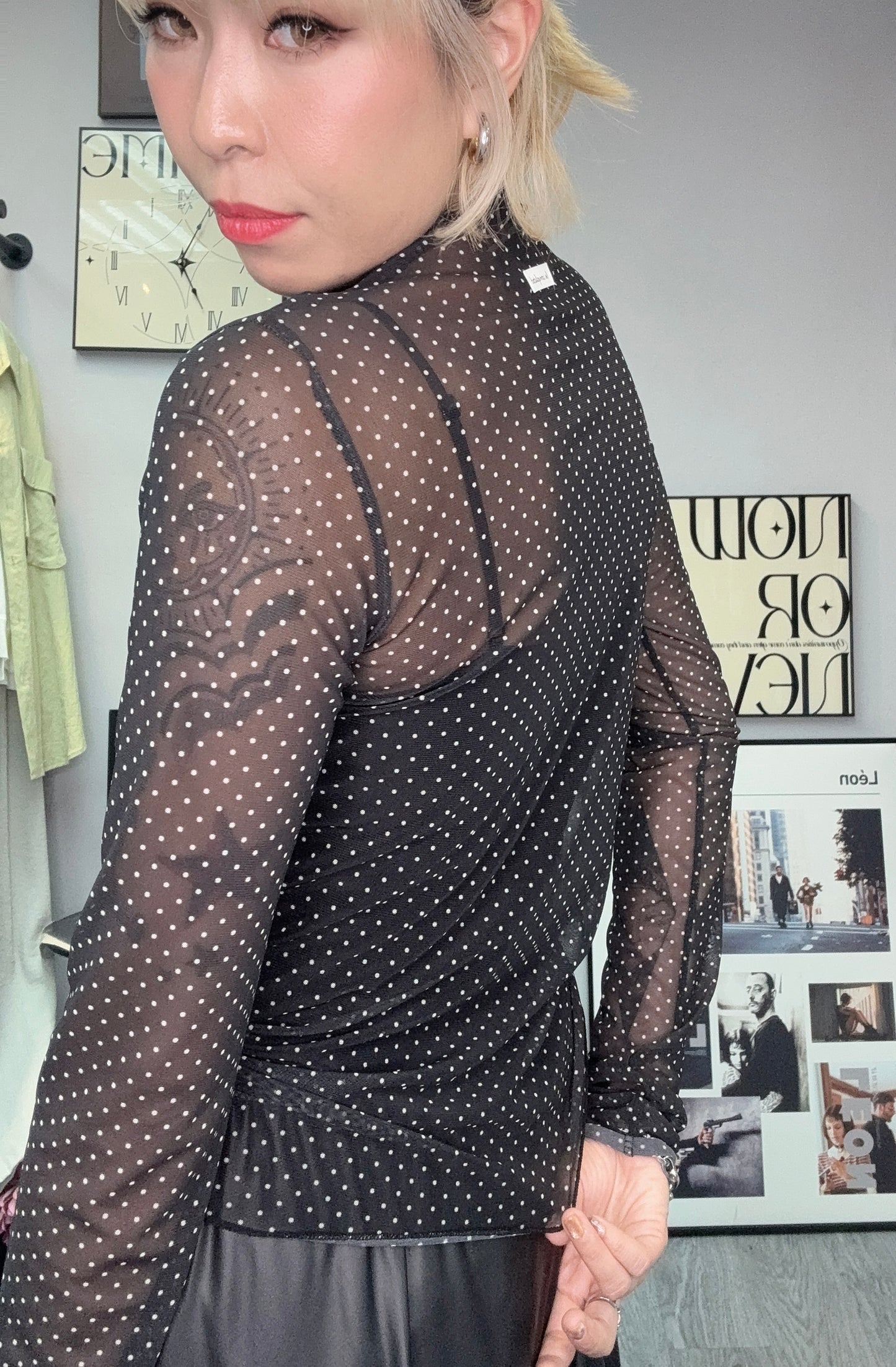 Dot organza base top