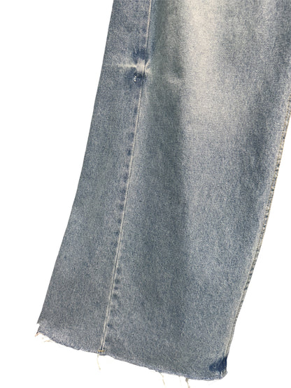 Wide leg cut off jeans #00347