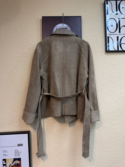 Shirt collar suede outer #00948