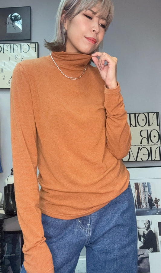 turtleneck plain base tee #00020