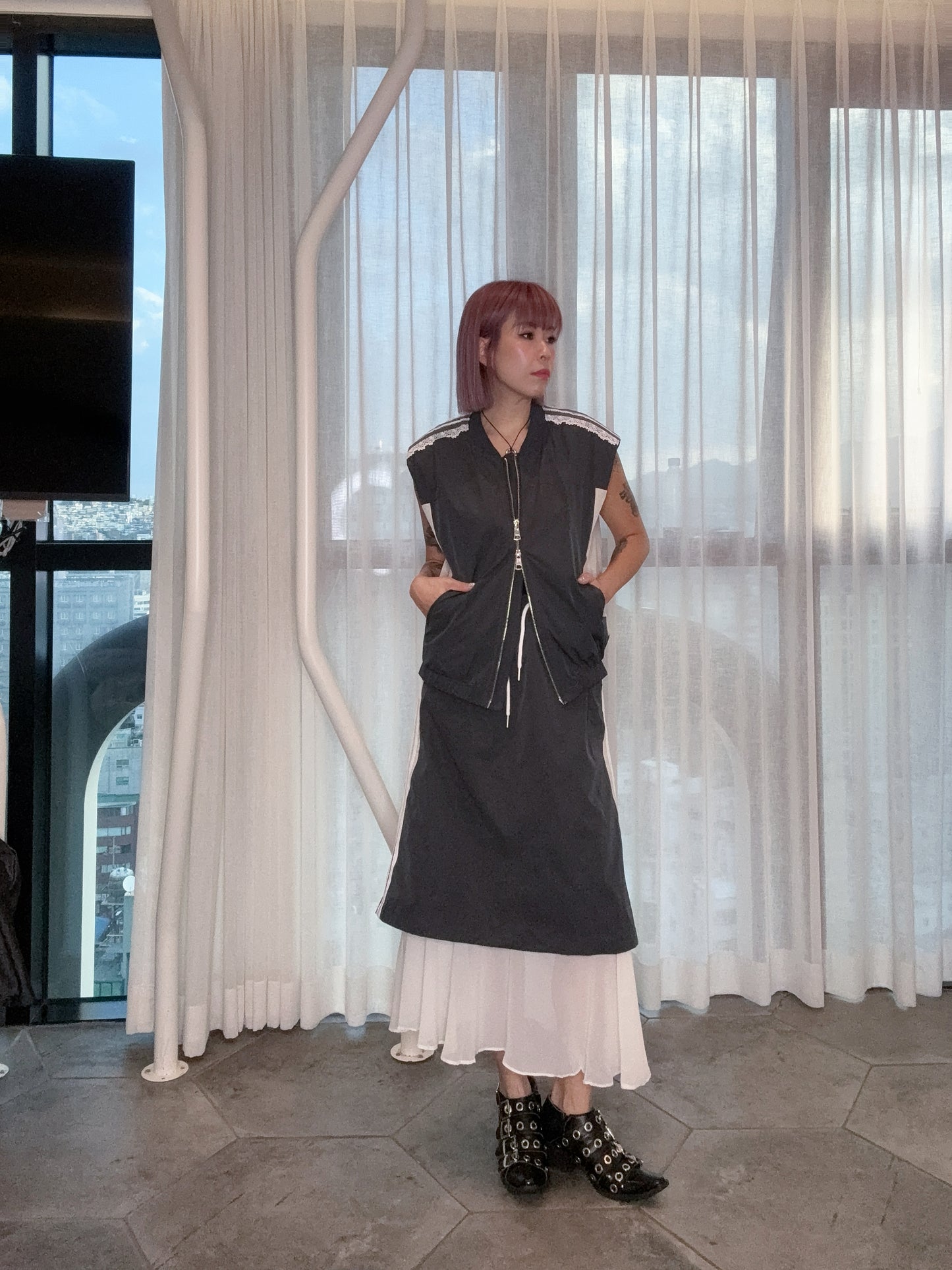 Windbreaker tank outer X skirt set #00796