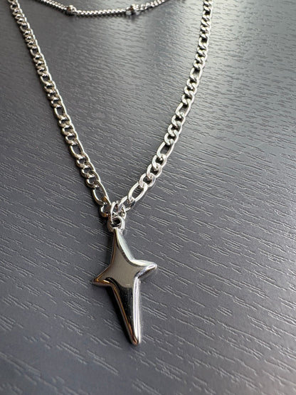 Star shaped two in one necklace