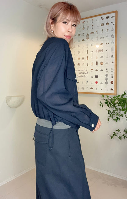(Promotion -20%)See through jacket #00692
