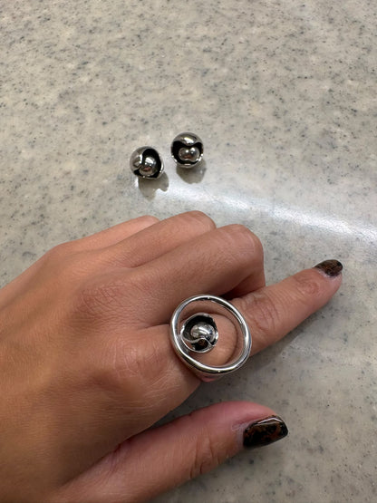 Concentric silver ring #ass011