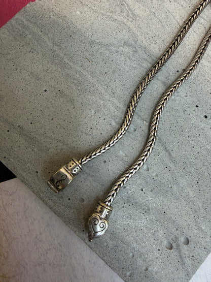 Engraved heart-shaped lariat necklace #ass001