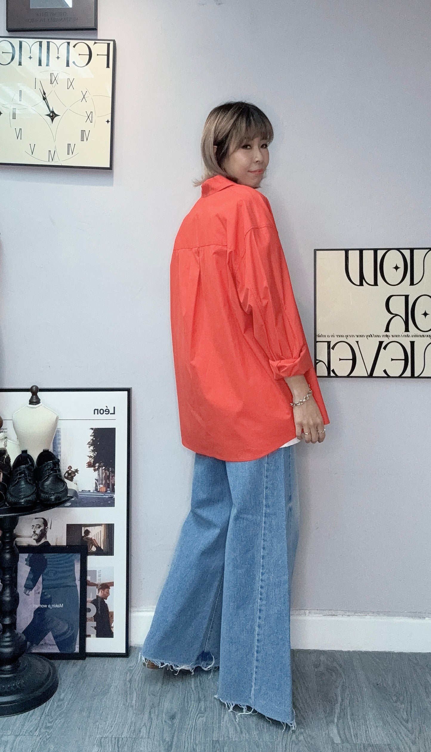 （🏷️-30%）Silver tag long shirt #00405