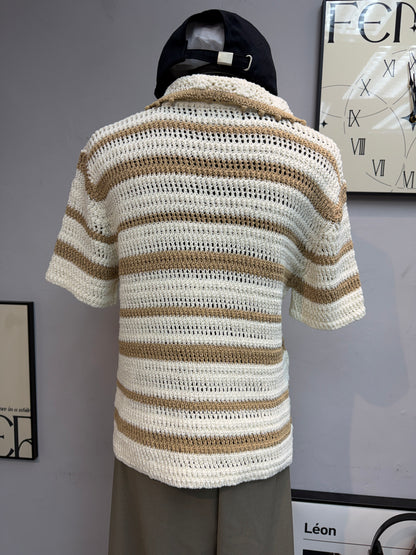 (-30%)Striped polo knitted