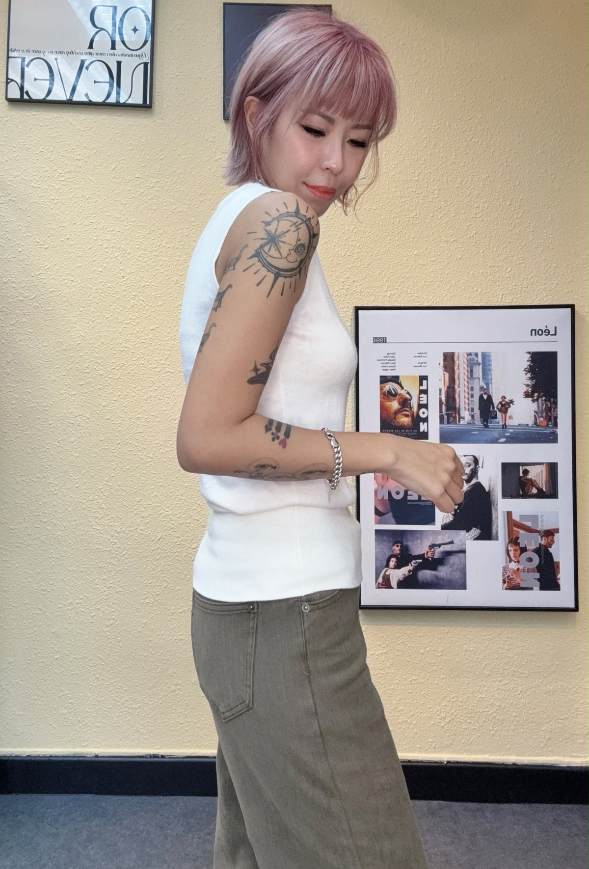 Plain knitted tank top #00845