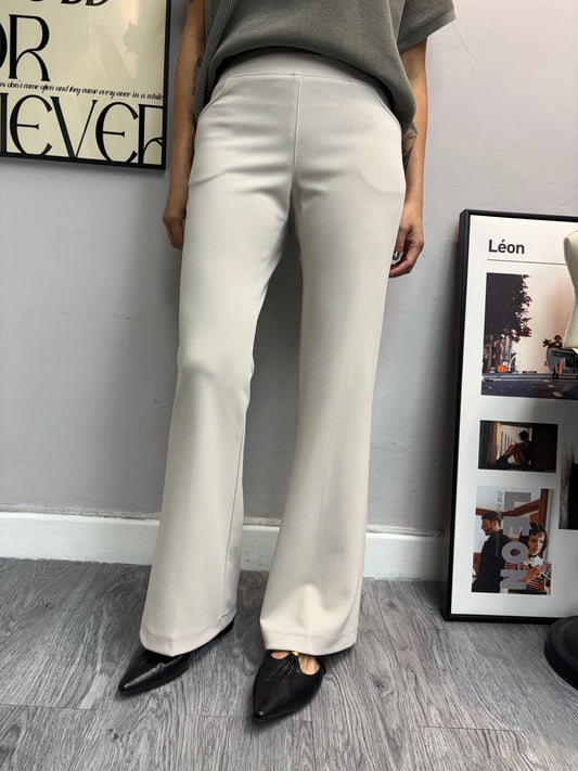 (-30%)Full elastic slim flare pants #00542