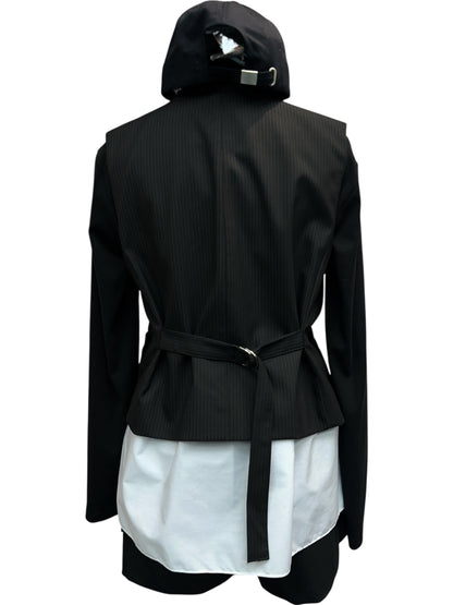 Stripe  X shirt vest blazer