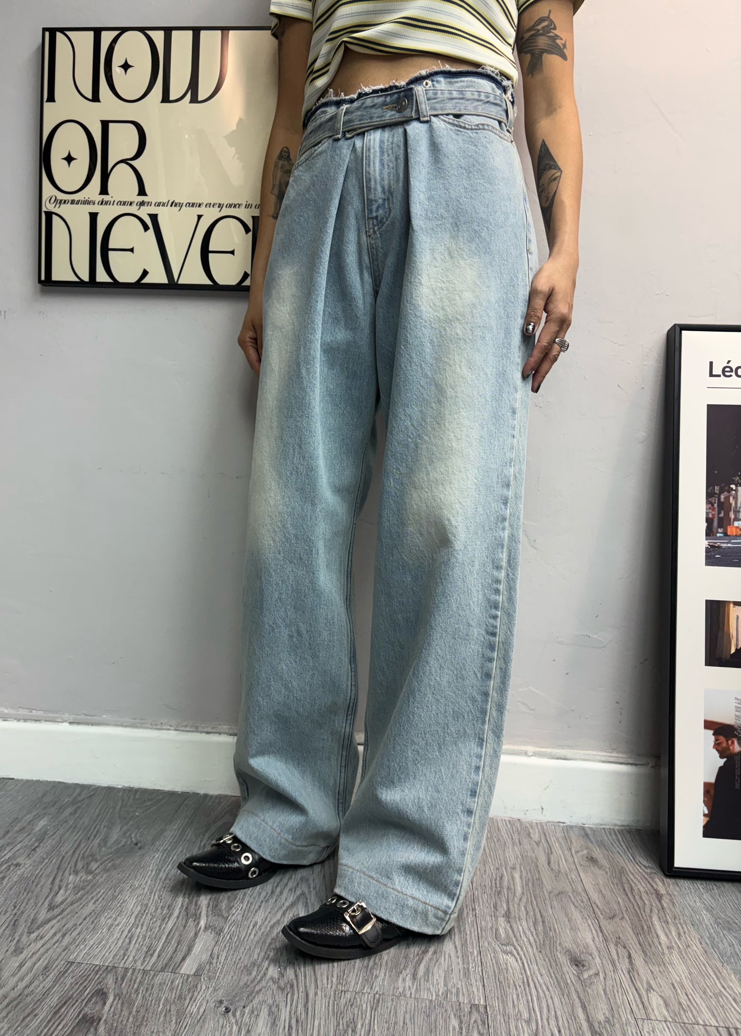 Wide waist jeans #00422