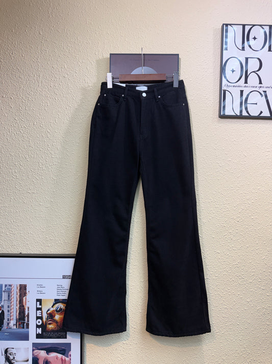 Back pocket slim flare pants #01040