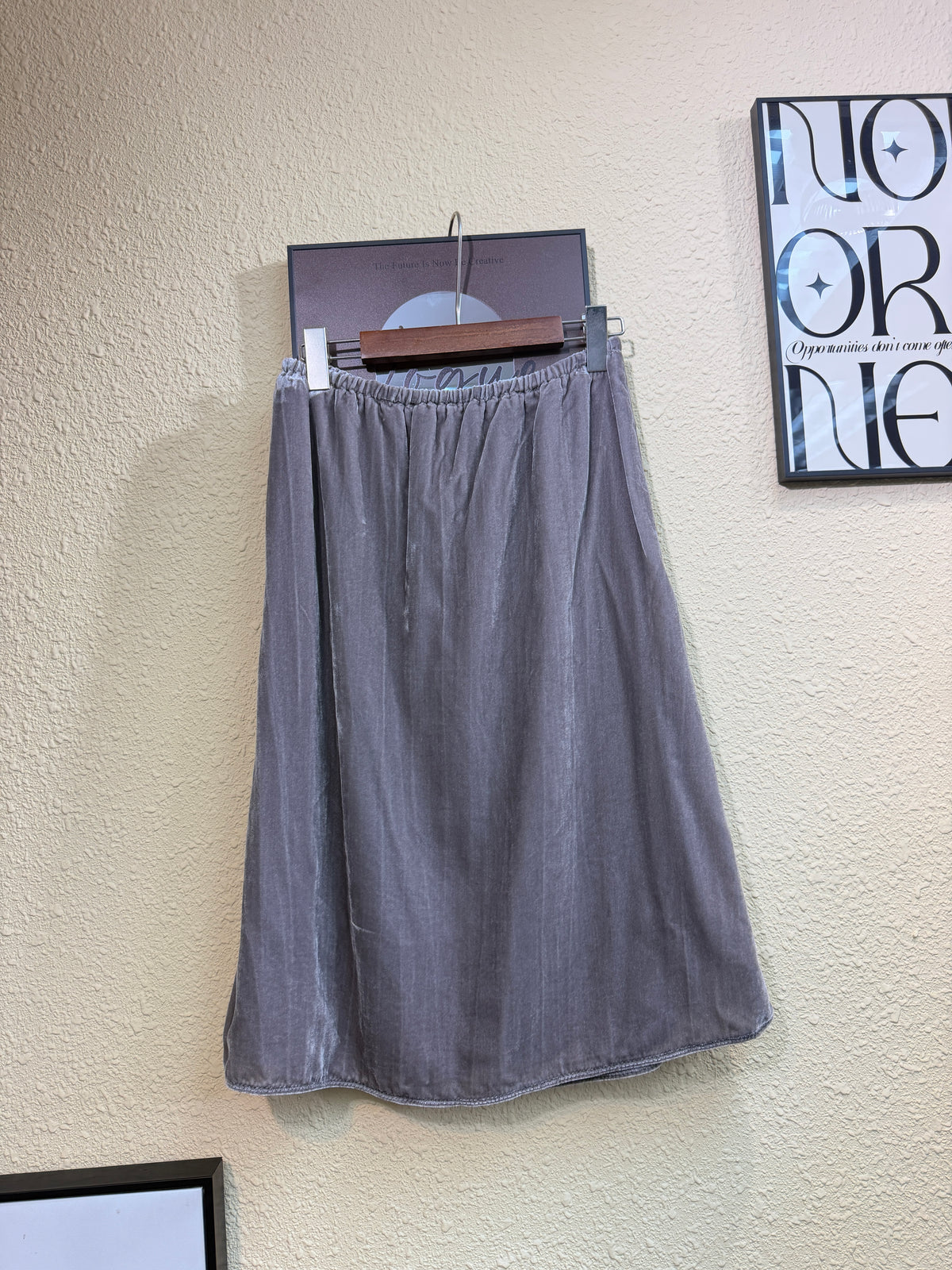 Velvet full elastic skirt #01030