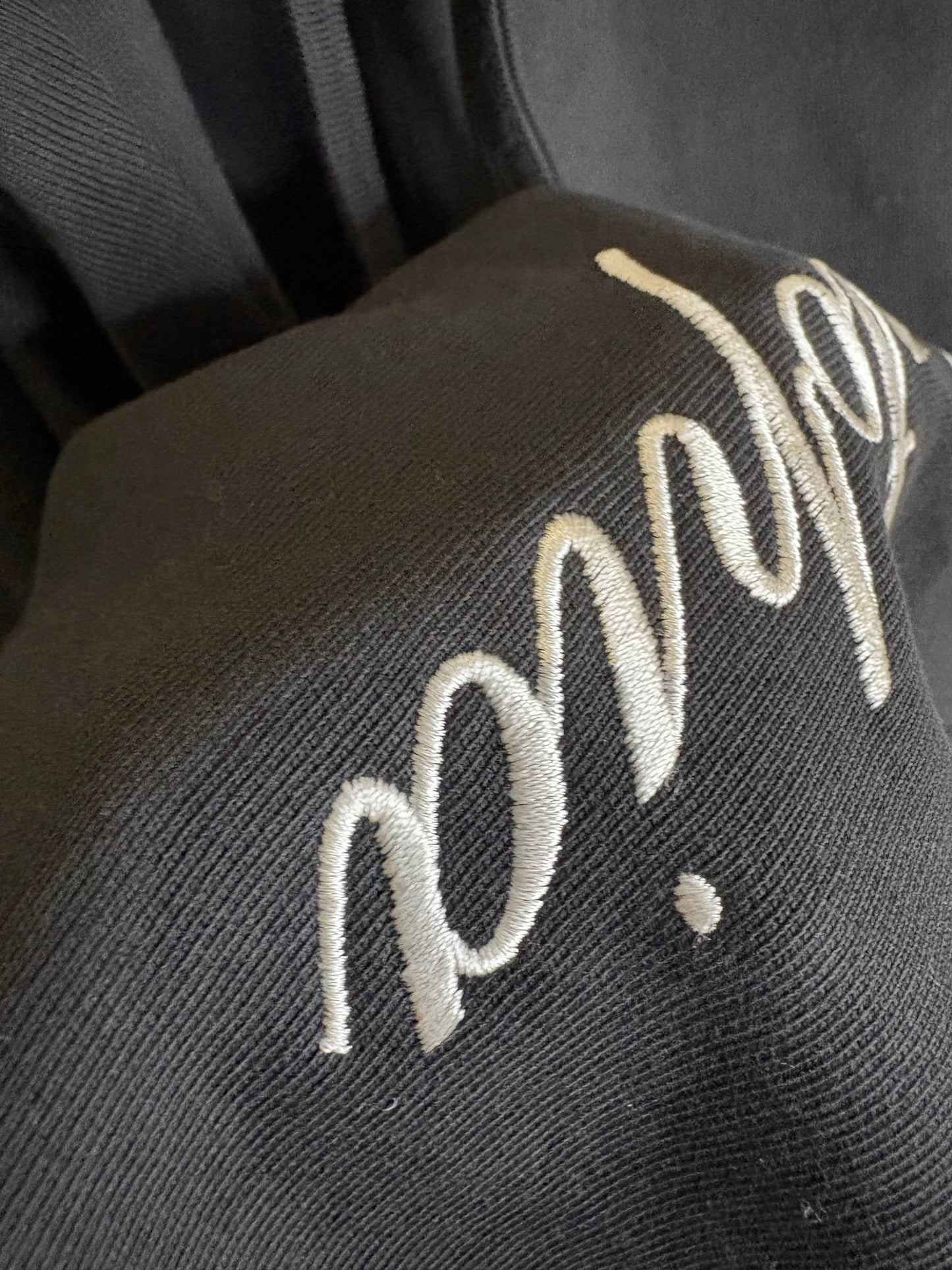 Embroidery words cotton pants