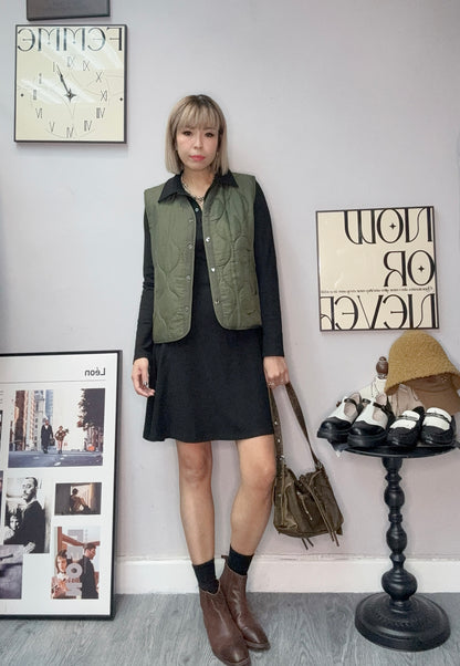 Thin quilted vest jacket #00169