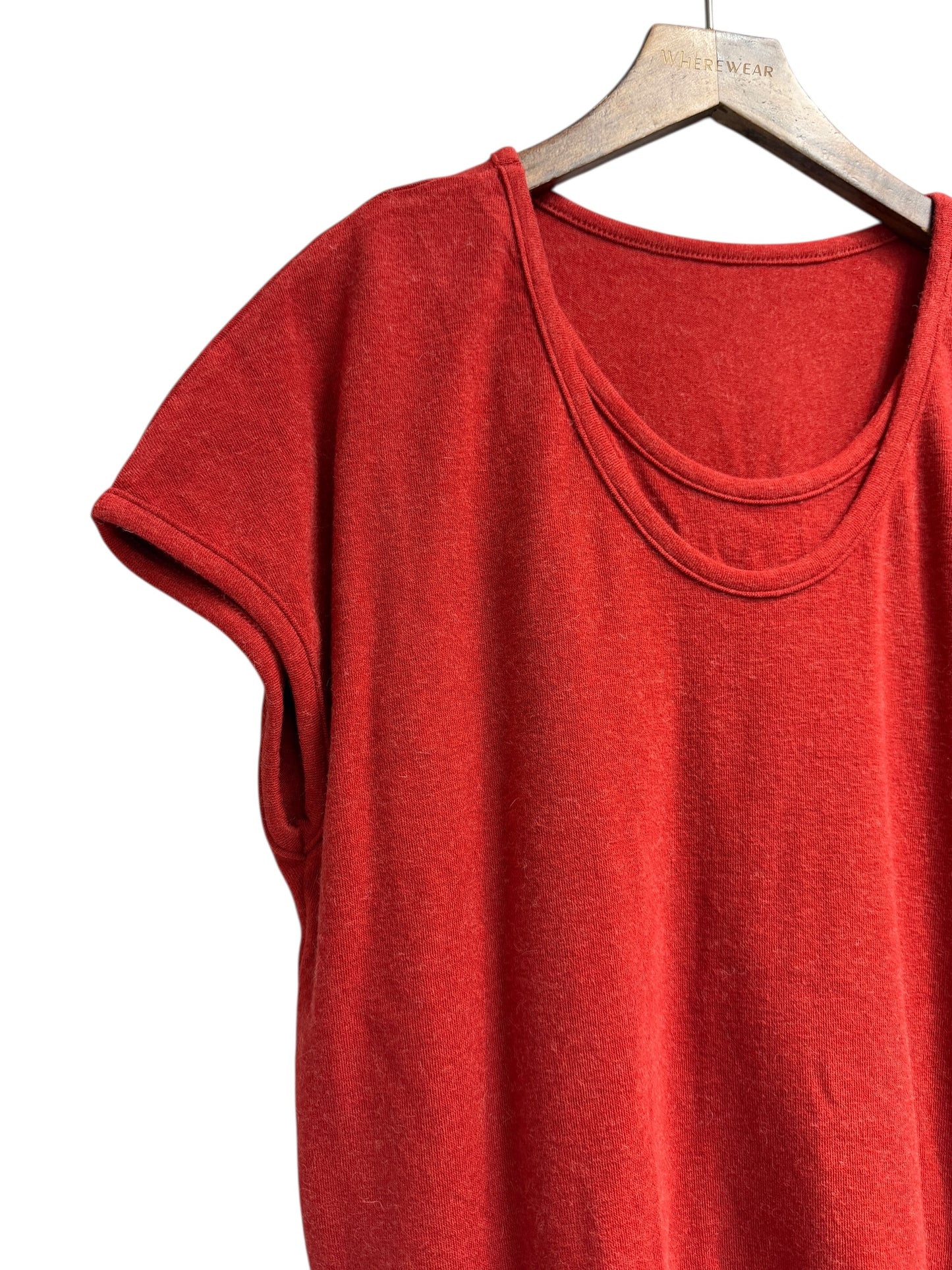 Fake two piece short sleeves tee #00126