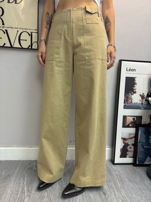 Half belt pants #00440