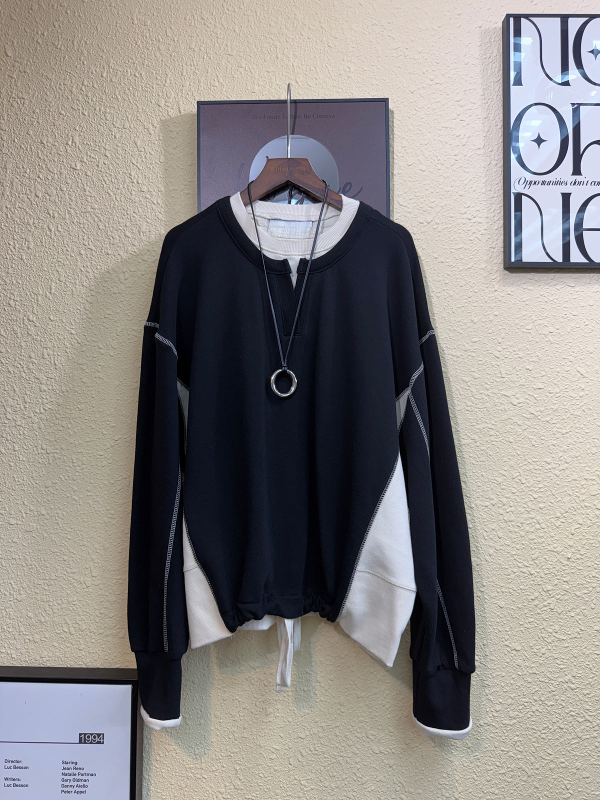 Double collar loose Sweatshirt #00975