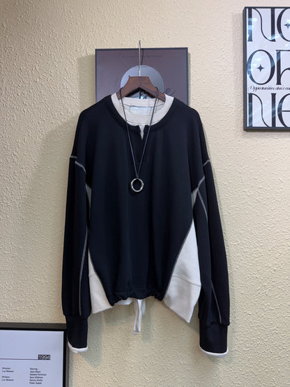 Double collar loose Sweatshirt #00975