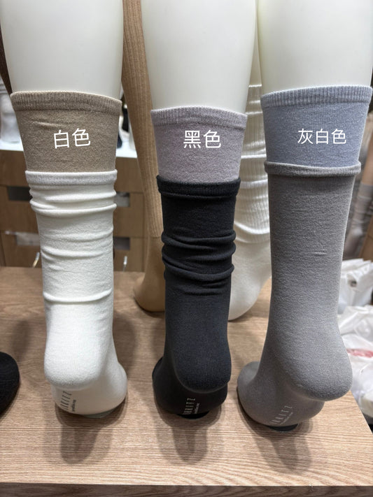 Fake two pieces socks