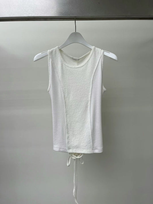 Tie up backless vest