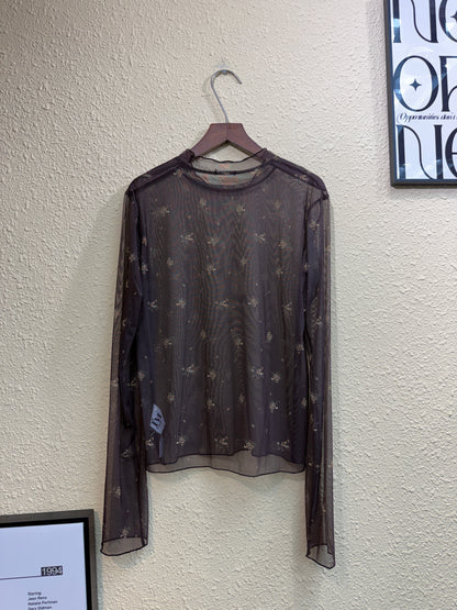 Mini flower see through top #01046