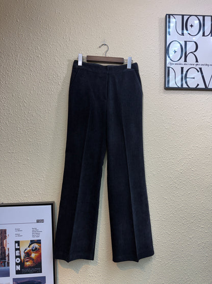 Half elastic straight leg pants #01039