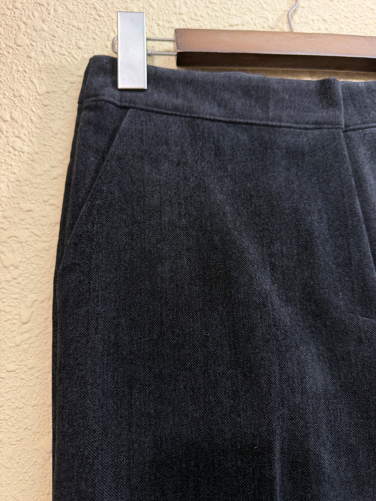 Half elastic straight leg pants #01039