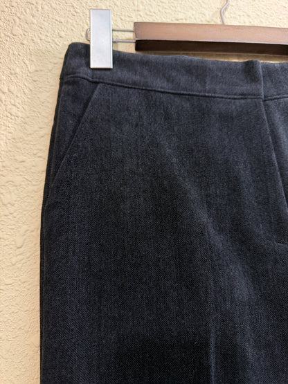 Half elastic straight leg pants #01039