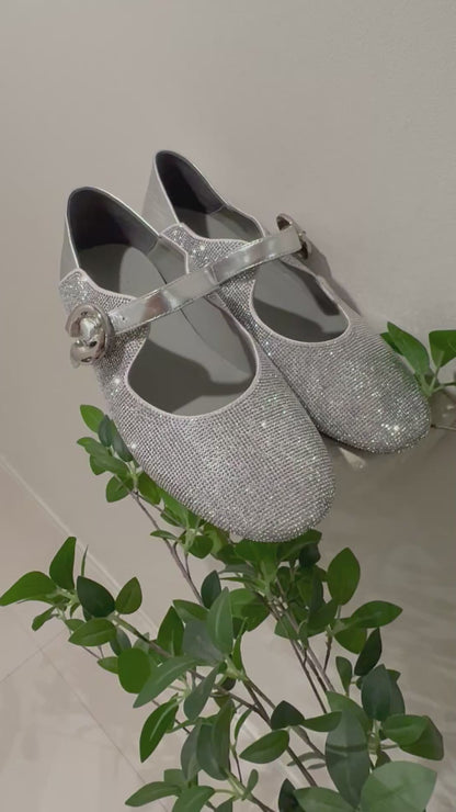 Glittering silver ballet shoes(pre order 7-21days)