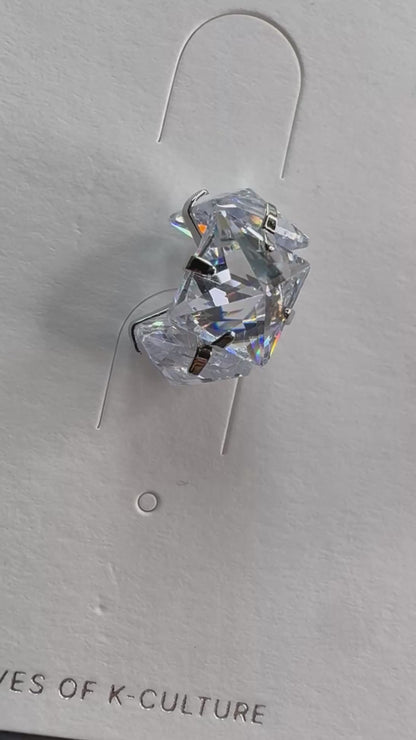 Square shaped hoop earrings